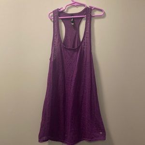 Used Black Heart Purple Sheer Tank Size S
